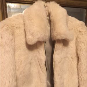 Vintage 1970s white rabbit fur coat